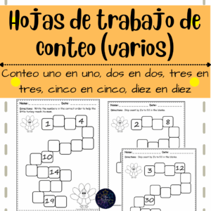 hoja de trabajo de conteo de otoño | conteo de uno en uno, dos en dos, tres en tres, cinco en cinco, diez en diez