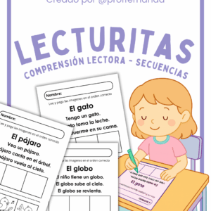 Lecturitas - comprensión lectora y secuencias, Recortable.