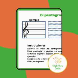 El pentagrama musical (recortable)