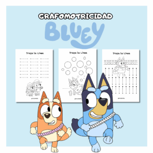 Ejercicios de Grafomotricidad Bluey