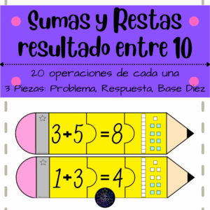 sumas y restas con resultado entre 10 | práctica de operaciones matemáticas | actividades, juegos
