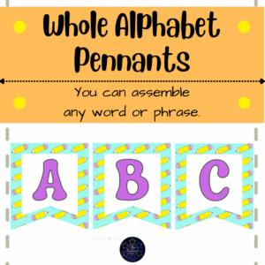 banderines alfabeto completo | banderines para formar cualquier palabra con el abecedario