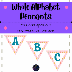 banderines alfabeto completo | banderines para formar cualquier palabra con el abecedario