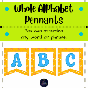 banderines alfabeto completo | banderines para formar cualquier palabra con el abecedario