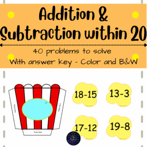 sumas y restas con resultado entre 20 | práctica de operaciones matemáticas | actividades, juegos