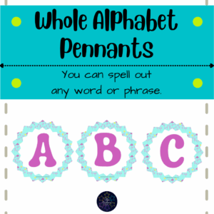 banderines alfabeto completo | banderines para formar cualquier palabra con el abecedario