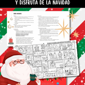 MINDFULNESS PRIMARIA | Cuenta regresiva para colorear temática navideña| Recursos para Niños (6-12 años)