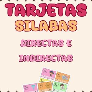 Tarjetas lectura Sílabas directas e indirectas