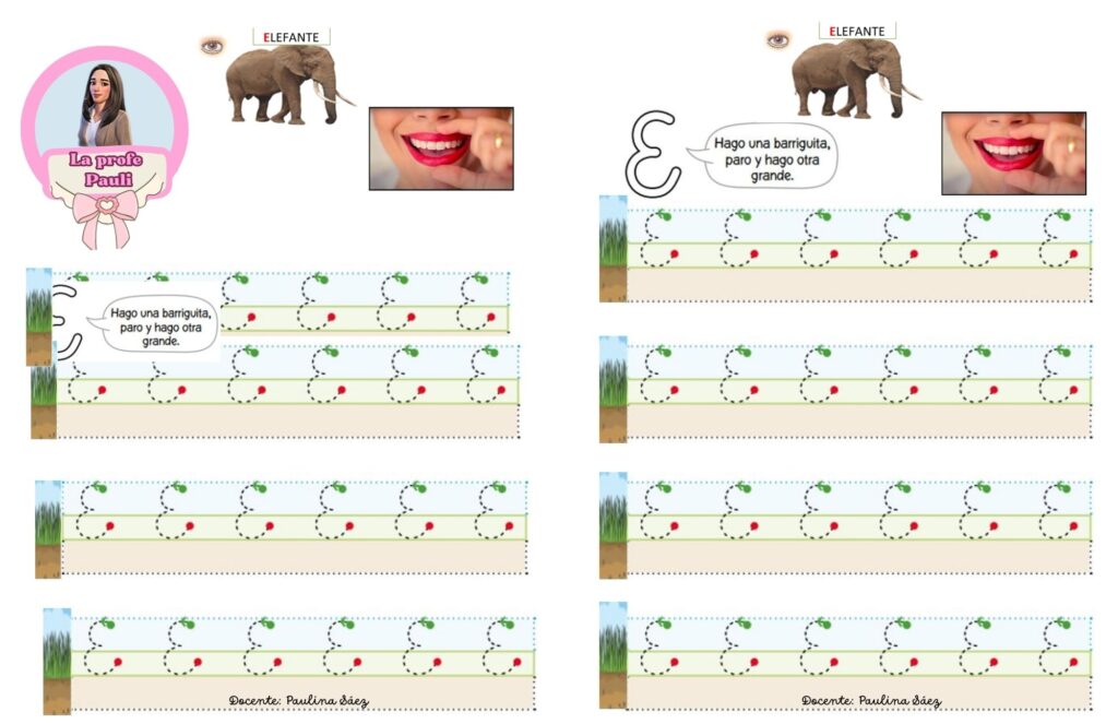 escritura de vocales