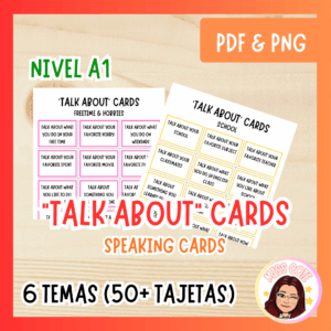 "TALK ABOUT" Flashcards | A1 SPEAKING CARDS