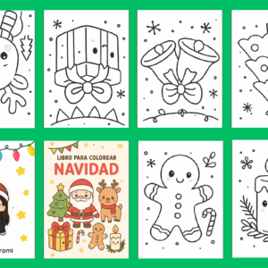Mini libro para colorear Navidad