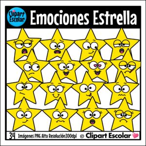 Emociones Estrella Clipart Escolar