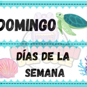 DIAS DE LA SEMANA TEMATICA BAJO EL MAR